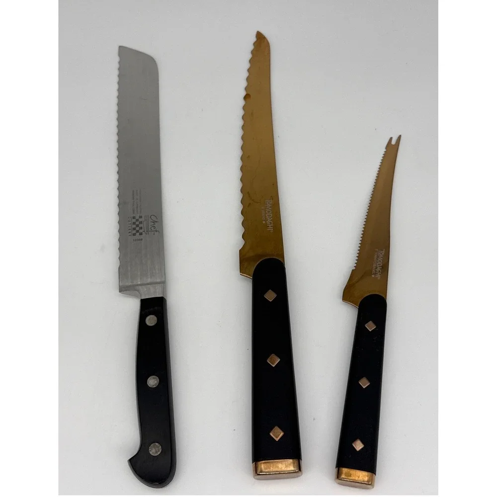 Mercer Chef Cutlery & Tomodachi Serrated Knife Set 3pc Bread Tomato Bagel Knives